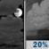 Saturday Night: A slight chance of showers after 1am.  Mostly cloudy, with a low around 58. West wind 13 to 17 mph, with gusts as high as 26 mph.  Chance of precipitation is 20%.
