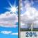Saturday: A slight chance of showers and thunderstorms after 2pm.  Mostly sunny, with a high near 86. Chance of precipitation is 20%.